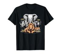 Big 5 Wildlife Sudáfrica Safari Los Cinco Grandes de África Camiseta gráfica económica