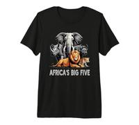 Big 5 Wildlife Sudáfrica Safari Los Cinco Grandes de África Camiseta Premium