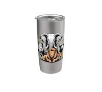 Big 5 Wildlife Sudáfrica Safari Los cinco grandes de África Vaso térmico de acero inoxidable de doble pared