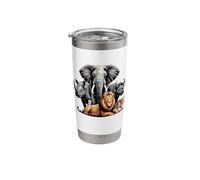 Big 5 Wildlife Sudáfrica Safari Vaso térmico de acero inoxidable de doble pared