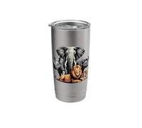 Big 5 Wildlife Sudáfrica Safari Vaso térmico de acero inoxidable de doble pared