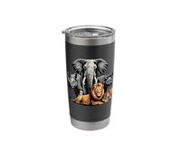Big 5 Wildlife Sudáfrica Safari Vaso térmico de acero inoxidable de doble pared