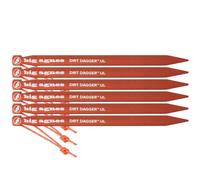 BIG AGNES Dirt Dagger 6" Tent Stakes: Pack Of 6 - Unisex - Rojo - talla única- modelo 2025