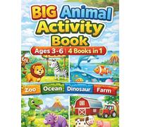 Big Animal Activity Book for Kids Ages 3-6: I Spy, Mazes, Tracing and Coloring Activities with Zoo, Ocean, Farm and Dinosaur Themes (I Spy Animals Series)