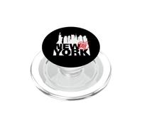 Big Apple New York City Silhouette Vintage NYC Gráfico PopSockets PopGrip para MagSafe
