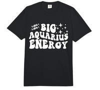 Big Aquarius Energy x Acuario Zodiac Retro Comfort Colors Adult Heavyweight T-Shirt