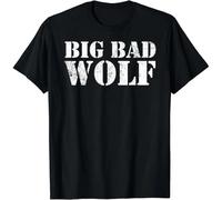 Big Bad and Wolf Funny Wolves Werewolf Cool Dog Gift tee Gift Unisex T-Shirt Black 3XL