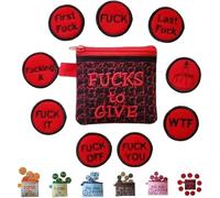 Big Bag of F*CKS to Give Zipper Pouch, Beautiful F*CKS with 17 different coins, Funny Unique Zipper Purse F*CKS Gag Gift, Handmade Cute Small Pouch for Man Woman, Novelty Gifts, rojo, Funny