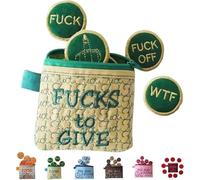 Big Bag of F*CKS to Give Zipper Pouch, Beautiful F*CKS with 17 different coins, Funny Unique Zipper Purse F*CKS Gag Gift, Handmade Cute Small Pouch for Man Woman, Novelty Gifts, verde, Funny