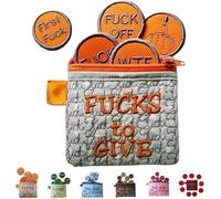 Big Bag of F*CKS to Give Zipper Pouch, Beautiful F*CKS with 17 different coins, Funny Unique Zipper Purse F*CKS Gag Gift, Handmade Cute Small Pouch for Man Woman, Novelty Gifts, naranja, Funny