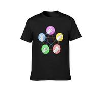 Big Bang White Paper & Rock Theory Sheldon Papier Cooper Stein Schere Unisex Cotton T-Shirts Black L
