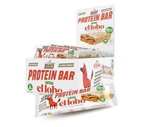 BIG - Barritas Proteina - Barritas Proteinas Turrón Almendras y Chocolate Blanco El Lobo - Snack Saludable Alto en Proteínas - +25gr por Barrita - Protein Bar Sabor Turrón - Sin Gluten - Caja (15 uds)