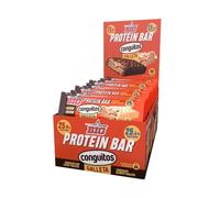 BIG - Barritas Proteina con Toppings de Conguitos White Galleta 25 gr Proteina por Barra - Pack 15 Barritas x 60 gr - Barras Alta en de Proteinas con Chocolate Blanco - Ideal para Dieta Deportiva