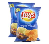Big Bazaar Combo - Papas fritas Lay's Masala mágica de India, 52 g (paquete de 2) Paquete promocional