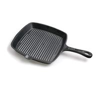 Big BBQ Frying Pan and Steak Pan Cast Iron Rectangular Ribbed 22.5
