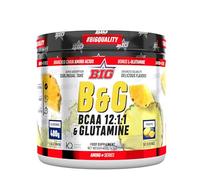 BIG - BCAA Glutamina Micronizada Kyowa - BCAA & Glutamina Materia Prima Premium - Rendimiento Físico y Recuperación - BCCAs con L-Glutamina - BCCAs Aminoacidos - Sabores Exclusivos (400g, Pineapple)