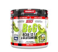 BIG - BCAA Glutamina Micronizada Kyowa - BCAA & Glutamina Materia Prima Premium - Rendimiento Físico y Recuperación - BCCAs con L-Glutamina - BCCAs Aminoacidos - Sabores Exclusivos (400g, Pineapple)