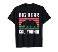 Big Bear California Lake Village Ski Snow SoCal Camping Rosa Camiseta