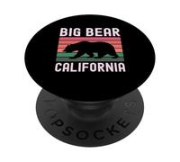 Big Bear California Lake Village Ski Snow SoCal Camping Rosa PopSockets PopGrip Adhesivo