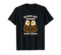 Big Bear Lake California Eagles Jackie y Shadow para niños Camiseta