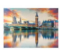 Big Ben and Houses of Parliament London England - Rompecabezas premium de 1000 piezas para adultos