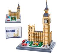 Big Ben - Bloques de construcción de bloques de construcción, 6473 bloques de sujeción modulares de la torre del reloj de Londres, juguete de construcción de micro ladrillos no compatible con grandes