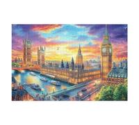 Big Ben Ciudad de Londres Puzzle 1000 Piezas Obra De Arte Familiar Rompecabezas 3D para Hombres Y Mujeres Juguete Educativo Desafío Intelectual 1000 PCS