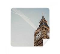 Big Ben Clouds Blue Sky Gafas de limpieza de gamuza limpiador de pantalla de gamuza tela 2 piezas