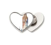 Big Ben in Britain Art Deco Fashion - Broche de metal con diseño de corazón