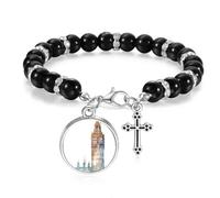 Big Ben in Britain Art Deco - Pulsera de cuentas de moda boho