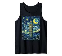 Big Ben Londres Inglaterra Noche Estrellada Historia del Arte Camiseta sin Mangas
