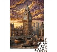 Big Ben Londres Rompecabezas Premium 1000 Piezas Cartón Grueso Antistrés Adultos, Entretenimiento Familiar, Regalo Ideal para Días De Lluvia 52x38cm/1000pcs