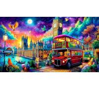 Big-Ben-Palace-of-Westminster-London 1000 Piezas Puzzle de Papel Reciclado Juego Educativo relajación para Adultos y niños de 12 años y más 70x50/1000pcs