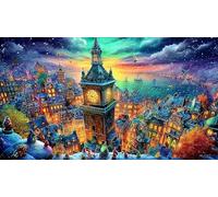 Big-Ben-Palace-of-Westminster-London 1000 Piezas Puzzle para Adultos Juego Educativo relajación Desafiante Papel Reciclado Idea de Regalo 38x26/1000pcs