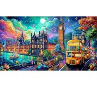 Big-Ben-Palace-of-Westminster-London 1000 Piezas Puzzle para Adultos Juego Educativo relajación Desafiante Papel Reciclado Idea de Regalo 38x26/1000pcs