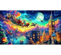 Big-Ben-Palace-of-Westminster-London Puzzle de 1000 Piezas Reciclado Juego Educativo Desafiante para Adultos y niños de 12 años y más 70x50/1000pcs