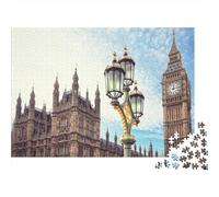 Big Ben Puzzle 1000 Piezas, la Torre del Reloj DIY, Juguete EduGatoivo, Decoración del Hogar, para Niños Mayores De 12 Años 1000pcs (75x50cm)