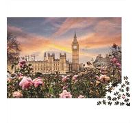 Big Ben Sunset View Puzzle 1000 Piezas para Toda La Familia Encaje Actividad Indoor Más Vendido Juego De Lógica Reciclable 38x26cm/1000pcs