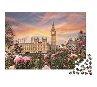 Big Ben Sunset View Rompecabezas 1000 Piezas Papel Ecológico para Niños, Relajación Mental, Diversión En Descanso De Oficina, Más Vendido para Fiestas Infantiles 52x38cm/1000pcs