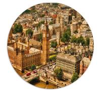 Big Ben Vista aérea Adultos-Niños Rompecabezas Redondo 1000p Edificio Circular Puzzle Niños: Impossible Regalos Habilidad Familiar 1000pcs (67.5x67.5cm)