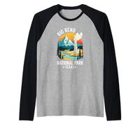 Big Bend National Park Texas TX Souvenir Mujeres Hombres Vintage Camiseta Manga Raglan