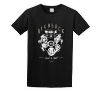 Big Block V8 Engine Model Unisex 100% Cotton Short-Sleeve T-Shirts Black L