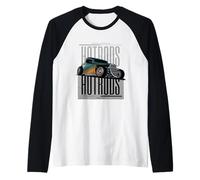 Big Block Vintage Retro Muscle Cars, Custom V8 Hot Rod Camiseta Manga Raglan