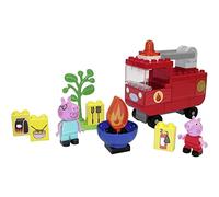 Big-Bloxx - Camión de Bomberos Peppa Pig, Juego de construcción Que Incluye a Peppa y papá Pig, 40 Piezas, para niños a Partir de 18 Meses