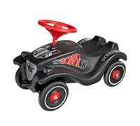 Big Bobby Car Classic GT - Coche Antideslizante con diseño de Carreras, Volante de Seguridad con claxon, Cuerpo ergonómico, Enganche de Remolque, vehículo Infantil, Color Negro y Rojo, a Partir de 12