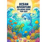 Big Book Ocean Animals Coloring Book for Kids Ages 4-8: 22 Fun Pages of Dolphins, Sea Turtles, Starfish & Cute Ocean Friends: 22 Easy Ocean Animal ... Dolphins, Sea Turtles, Fish, Octopus & More