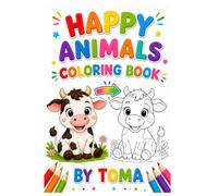 Big Book Of Coloring Animals For Children Ages 3+ . Farm & Zoo Animals Coloring Book: Cute Farm & Zoo Animals . Copy the sample layout . One page in color, the opposite page in black and white
