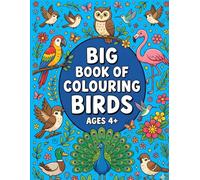 Big Book of Colouring Birds: Super Cute & Fun Coloring Pages for Kids Ages 4-8 | Easy & Relaxing Bird Designs