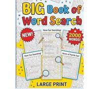 Big Book of Word Search: A Fun and Easy-to-Read Large Print Word Search Book with 2000 Words for Kids, Teens, Adults, and Seniors