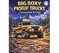 Big Boxy Pickup Trucks Coloring Book: Fun Classic Square-Body Style Truck Pages for Kids Ages 4-10